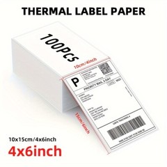500-4000 Fanfold 4 x 6 Direct Thermal Labels White Perforated Shipping Labels