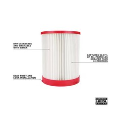 Milwaukee M18 M12 HEPA Wet Dry Vacuum Filter 2 Pack New 49-90-1900HW HEPA