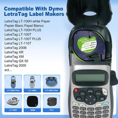 20PK DYMO LetraTag Tape Refills 91330 12mm Compatible for LT-100H White Paper