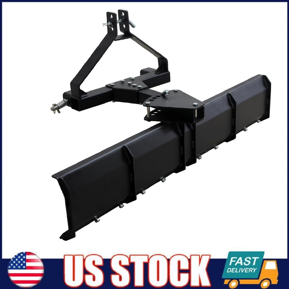 3-Point Rear Grading Blade for CAT0 & CAT1 Tractor, 52″ Width Heavy Duty Steel