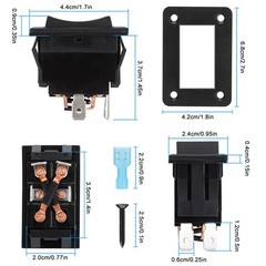 30A DPDT Momentary Reverse Switch Up Down Polarity Reversing Switch for Trailer