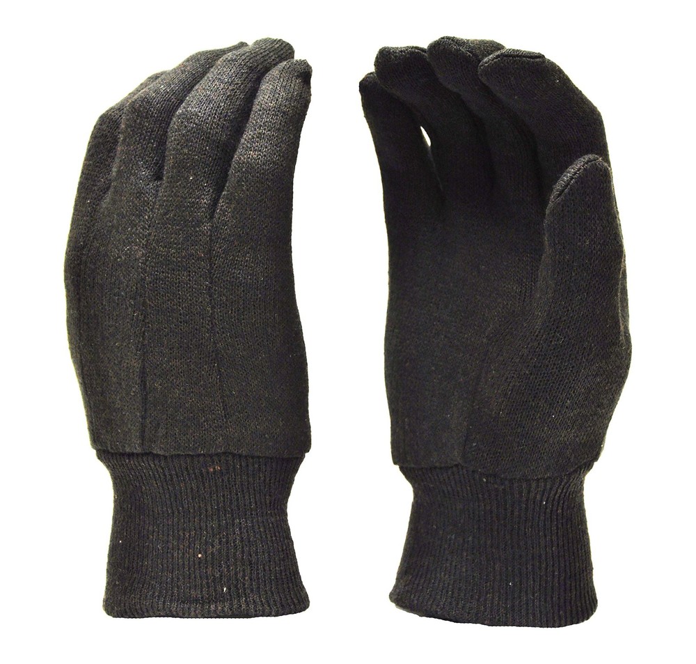 Heavy Weight 9OZ. Cotton Brown Jersey Work Gloves Knit Wrist Sold by Dozen (12