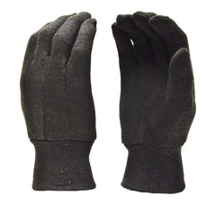 Heavy Weight 9OZ. Cotton Brown Jersey Work Gloves Knit Wrist Sold by Dozen (12