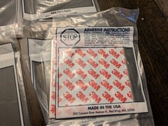 NOS SCS Elevator ADA Braille Jamb Plate Set Stainless 4″x4″ LL 1R 1-12