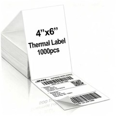 1000PACK labels 4 x 6 Direct Thermal Shipping Labels For Zebra Rollo Printers