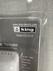 King Electrical ES230-R Digital Thermostat 240v/208v 22 AMP Energy Saving New!