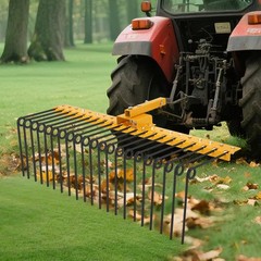 Landscape Rake 48/60 Inch Straw Rake Fits 2″ Receiver for Lawn Tractors ATV/UTV