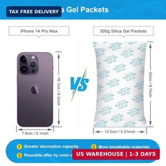 Large Desiccant Packs, 500 Gram 10 Packs Silica Gel Packets, Silica Gel Car Dehu