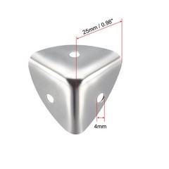8pcs Metal Box Corner Protectors Edge Guard Protector 25 x 25 x 25mm Silver Tone
