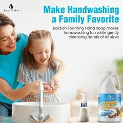 Bastion Antibacterial Foaming Hand Soap – Coconut Dream 64 Fl Oz (Pack of 1)