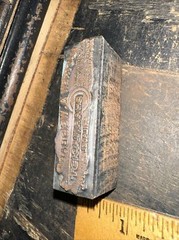 Print Block “ Matthew A. Weisbard Pharmacist “ Philadelphia PA, Copper Face￼