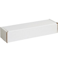 Aviditi White Corrugated Cardboard Mailing Boxes, 24 x 2 x 2, Pack of 50, Crush-