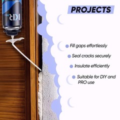 Spray Foam Replacement Tubes – Pack of 6, Insulating Foam Spray Nozzles for Gaps
