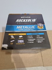 RockSolid Metallic Floor Coating Kit, Brilliant Blue, High Gloss, 80 Oz – 299745