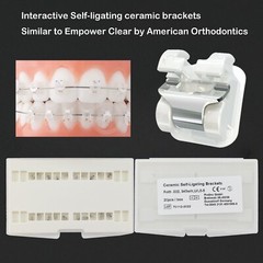 Dental Brackets Orthodontic Self Ligating Braces Metal Ceramic Roth MBT 022 345