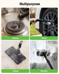 22-in-1 1500W High Pressure Steam Cleaner Kit Portable Steamer for Home Car Tile