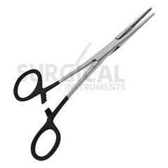 BLACK – 6 Pcs Kelly Hemostat Forceps 5.5″ Straight Surgical Dental German Grade