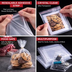 CELLOPHANE CLEAR CELLO BAGS DISPLAY GARMENTS SELF ADHESIVE PEEL SEAL PLASTIC OPP
