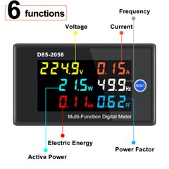 Digital LCD Voltage Current Energy Power Panel Meter AC 40-300V 100A Voltmeter