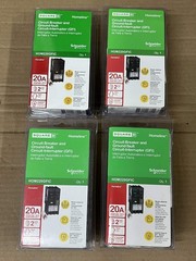 New Square D Homeline 20 Amp 2-Pole GFCI Breaker HOM220GFIC 120/240V Lot of 4