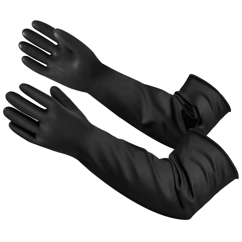 Chemical Resistant Long Rubber Gloves Heavy Duty Reusable 14 18 22 Inch