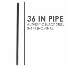 3/4 in. X 36 in. Black Pipe 4 Pack