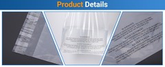 Multi-size Clear Poly Bags with Suffocation Warning for clothing and toys