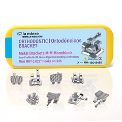 LA MIERE 20PCS Teeth Metal Braces, MIM Monoblock Brackets, 0.22 1PK, Silver
