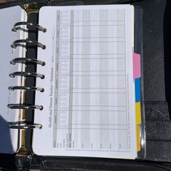 Franklin Covey Leather Ring Planner Binder Classic Size W/Inserts Zip Closure