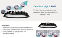 4Pcs 300W UFO Led High Bay Light Commercial Industrial Warehouse Factory Light