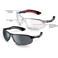3M 47010-WV6 Flat Temple Safety Eyewear with Scratch Resistant Lens, Frame: