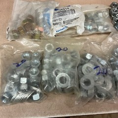 LOT OF 5/8-11 NUTS & WASHERS, BRAND NEW, New Old Stock, FREE SHIPPING, 22 POUNDS