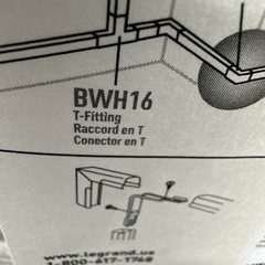 Legrand BWH8 Wiremold Metal Raceway 90-Degree Outside Elbow White Wire mold Brac