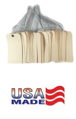 100 pcs 6 1/4″ x 3 1/8″ Size 8 Manila XL Large Tag PreWired Price Tags with Wire