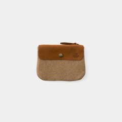 TRAVELER’S FACTORY Canvas Pouch Beige SS size W17.0xH12.0cm,W6.6xH4.7in