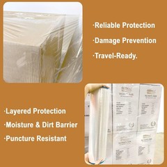 18″ x 1500FT Industrial Class Pallet Wrap, 80 Gauge Heavy-Duty 1 Pack, Clear