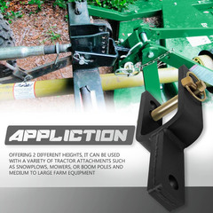 Quick Hitch Adapter for Category 1 Top Link Bracket Adjustments