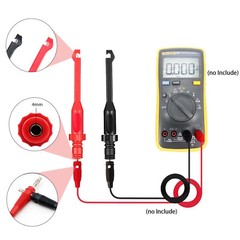 4Pcs Test Lead Kit Power Probe Wire 4mm Piercing Clip Tool Automotive Multimeter