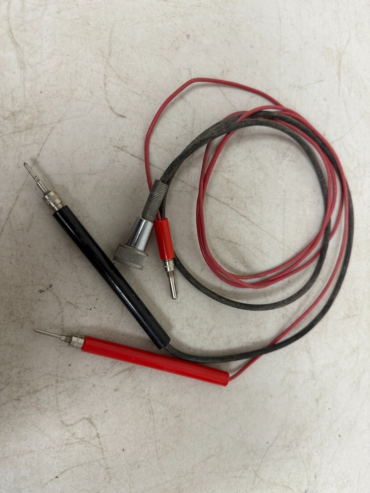 HH Smith 601 Phone tip test leads red and black with spade lug