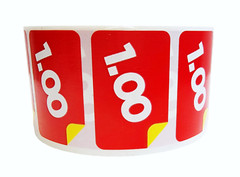 $1.00 Price Stickers 1.5×1 Red Sale Labels Peel & Stick 1000 Roll