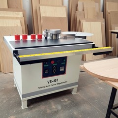 Industrial Linear Curved Edge Banding Machine 110V Speed Adjust 0.4-2mm Thicknes