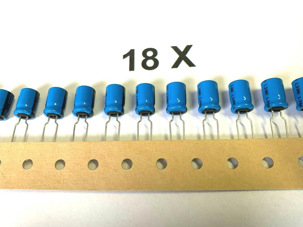 100uF, 50V, 85°, Radial, RM5, 100uF, Elko, 2222 037 31101, 18 Pieces
