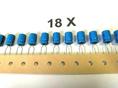 100uF, 50V, 85°, Radial, RM5, 100uF, Elko, 2222 037 31101, 18 Pieces
