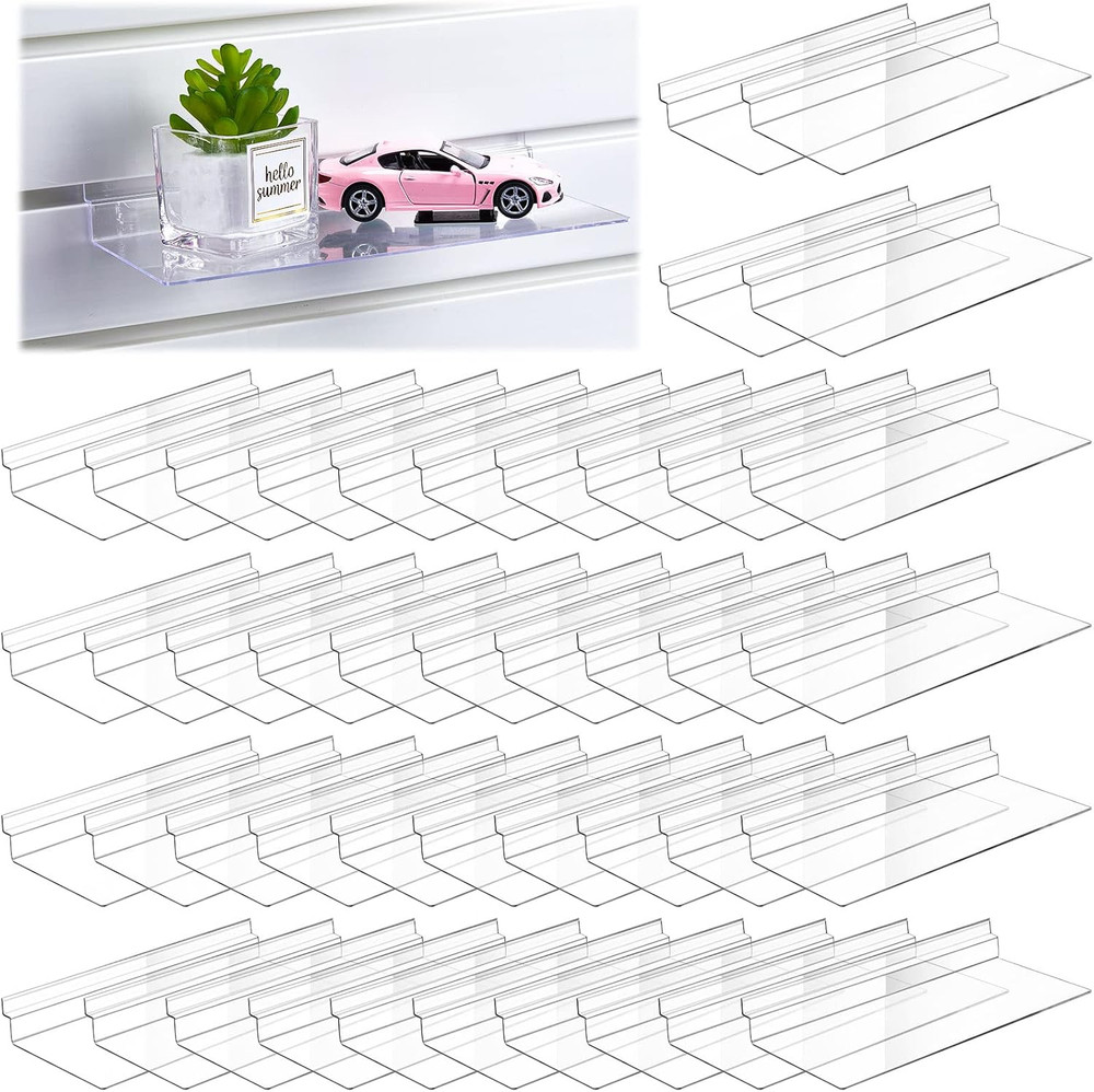45 Pcs Hanging Slatwall Shelves Accessories Clear Slatwall Wire Shelf Shoe Shelv