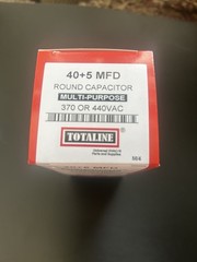 (1)-Totaline P291-4054RS Round Capacitor 40+5 MFD Multi-Purpose