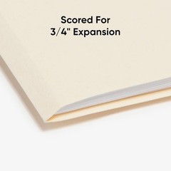 Letter Size Manila Folders, 1/3-Cut Tab, 100 Pack