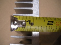 Aluminum heat sink 9″ x 2.5″ x 1.25″ 1 pounds 4 ounces