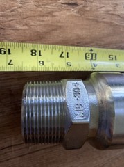 METAL Flexible HOSE 14″ (18″ over-all length) MB-304, 1-1/2″ Male threaded Hex