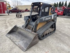 2013 John Deere 323D Skid Steer Crawler Loader Aux Hyd Bucket Forks bidadoo