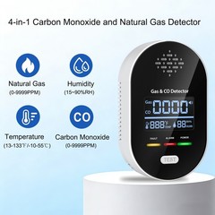 4-in-1 Portable Carbon Monoxide Detectors Plug in – Natural Gas Leak Detector UA